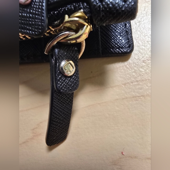 KATE SPADE Black Saffiano Leather Cat Bifold Wallet Mini Case - Picture 14 of 15